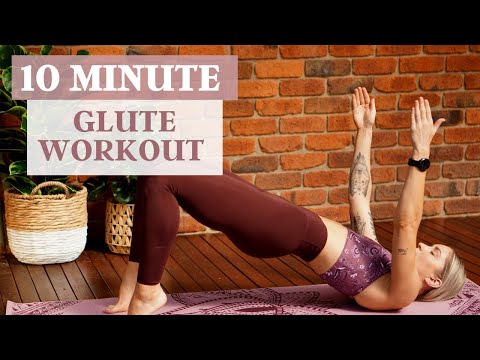 10 MINUTE GLUTE BRIDGE WORKOUT | Pilates At Home | Low Impact | NO EQUIPMENT
