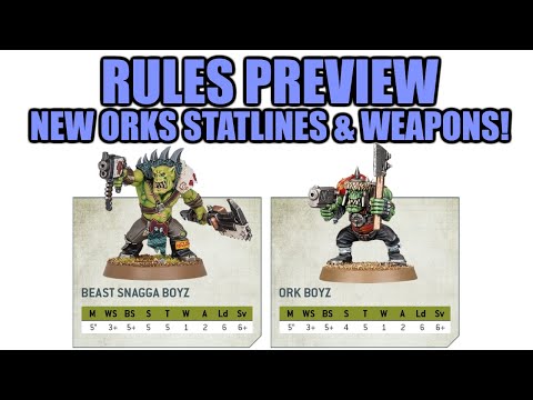 Toughness 5 Ork Boyz And -1AP Choppas! │ Warhammer 40k 9th Edition Rules Preview