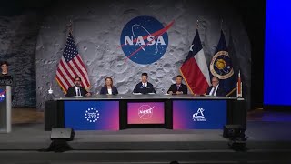 NASA full press conference after Artemis II landing and astronauts return to Earth after moon orbit