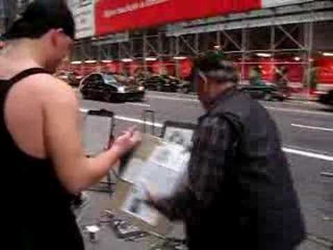 Messing with people on 42nd Street