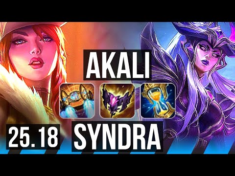 AKALI vs SYNDRA (MID) | 17/4/10 | EUW Master | 25.18