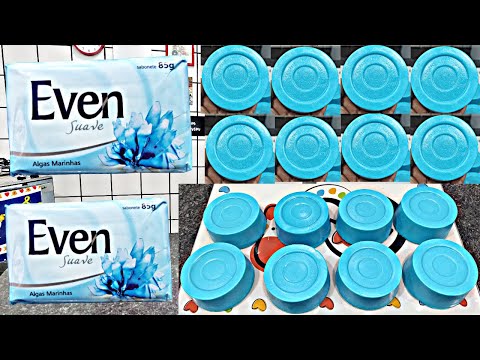 COMO FAZER MULTIPLICAÇÃO DE SABONETE EVEN SUPER DURO SEM SODA PERFUMADO ECONOMICO FAZ 18 UNIDADES