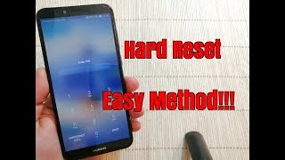 How to Hard reset Huawei Y6 (2018) ATU-L11. Remove pin, pattern, password lock.