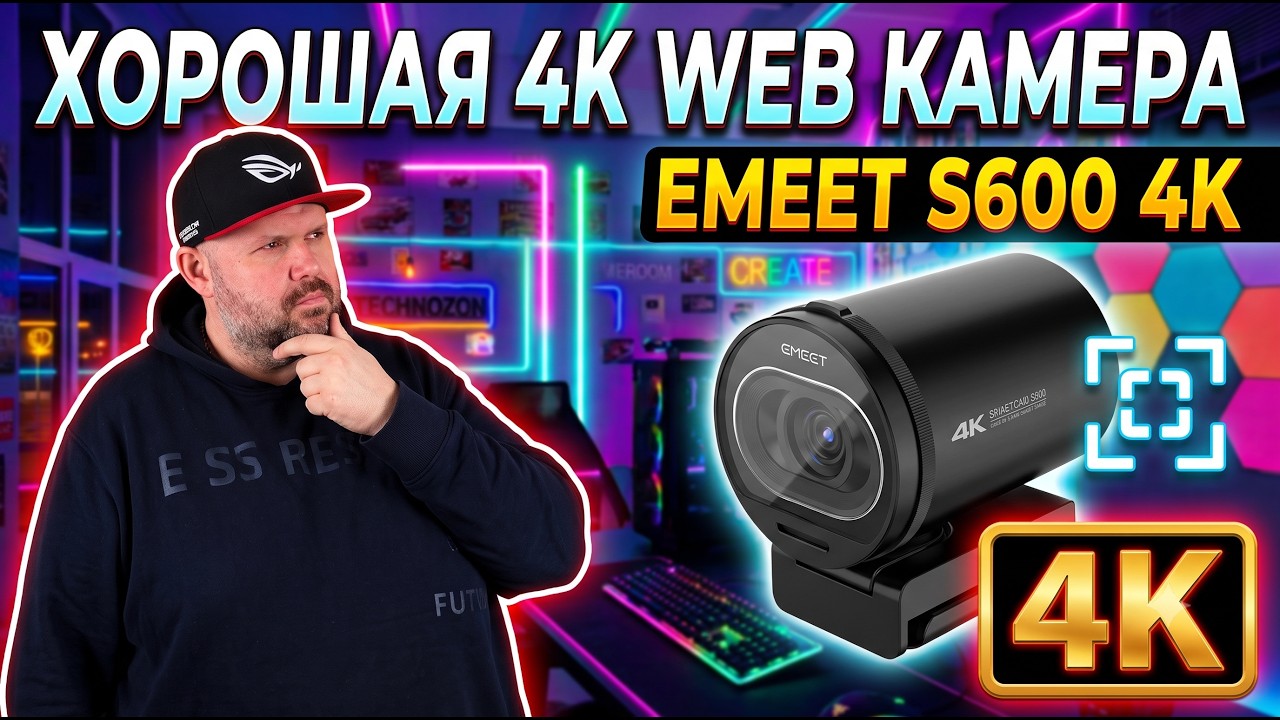 WEB КАМЕРА EMEET S600 — НЕДОРОГАЯ 4K ВЕБ-КАМЕРА С АВТОФОКУСОМ. ТЕСТЫ КАЧЕСТВА, ЗВУКА