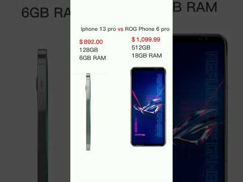 iphone 13 pro vs ROG Phone 6 pro. #viral #trending #tech #shorts