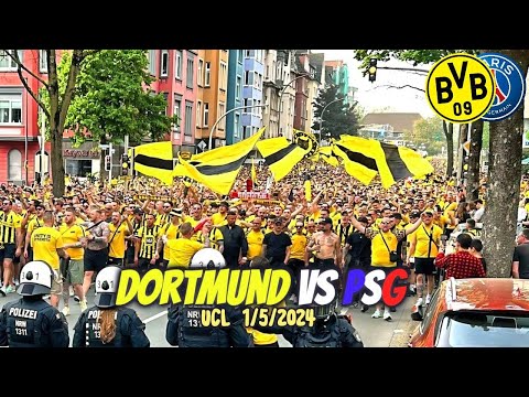 BVB-Gigantischer Fanmarsch | Dortmund vs PSG 1/5/2024 UCL