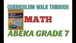Curriculum Walk-through of Abeka Basic Mathematics,  grade 7