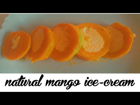 Natural mango ice-cream 🥭 🍨