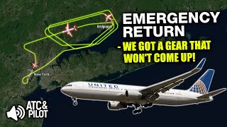United Flight UA-14 Safely Burns Fuel, Lands Back in Newark After Gear Issue!