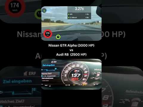 3000 HP GTR vs 2500 HP R8