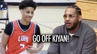 Carmelo Anthony in Awe as Kiyan Anthony & Nigel James Dominate for No. 2 Ranked LuHi!