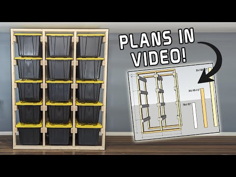 DIY 27 Gallons Tote Rack Storage Build