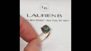 GREEN SAPPHIRE ROSE GOLD ENGAGEMENT RING