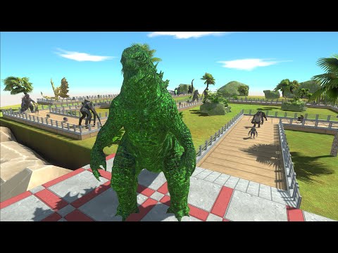 GODZILLA GREEN VS AVENGER AND GHIDORAH DEATH RUN - Animal Revolt Battle Simulator
