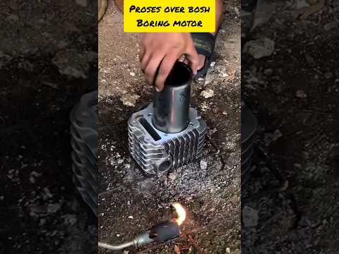 BORING REPLACEMENT PROCESS | OVER BOSS MOTOR BORING | BORE UP #lathe #cnc #automotive