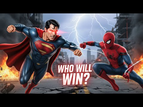 🔥 Superhero Showdown: Spider-Man vs Superman | Who Will Win? #SupermanManFight #SpiderManFight