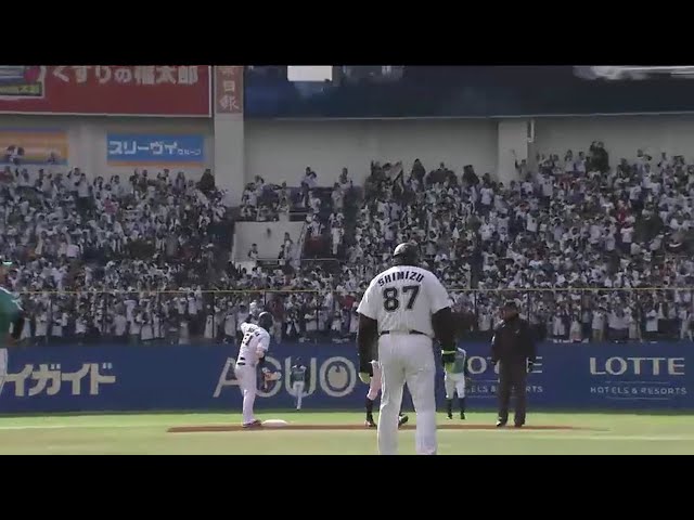 【3回裏】マリーンズ・角中のライトへの勝ち越しタイムリー2ベース!! 2016/3/26 M-F