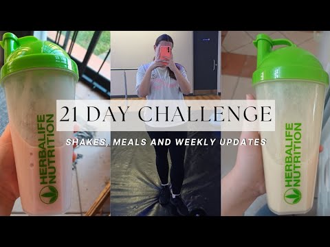 21 DAY CHALLENGE | herbalife protein shakes, healthy meals, etc