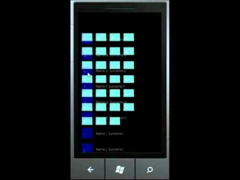 Windows Phone 7 Jump-list with source code