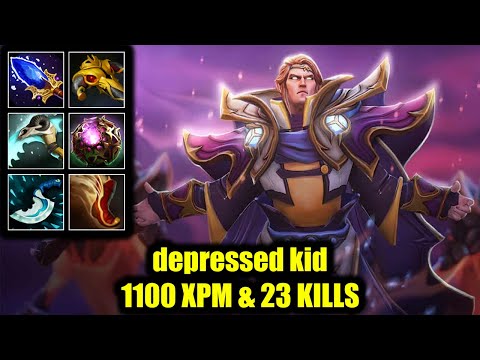 🔥 1100 XPM - depressed kid - Amazing Invoker - Dota 2 Pro Game Highlights