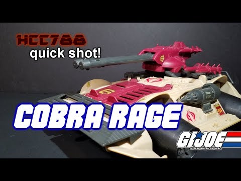 HCC788 quick shot! 1990 Cobra RAGE - Vintage G.I. Joe toy!