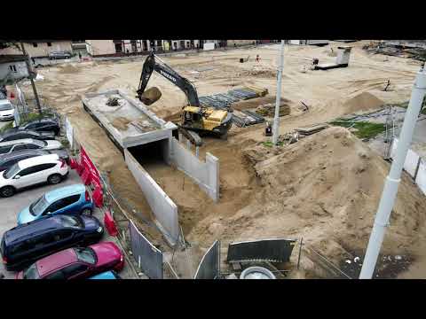 Budowa na półmetku. Węzeł Chylonia z lotu ptaka