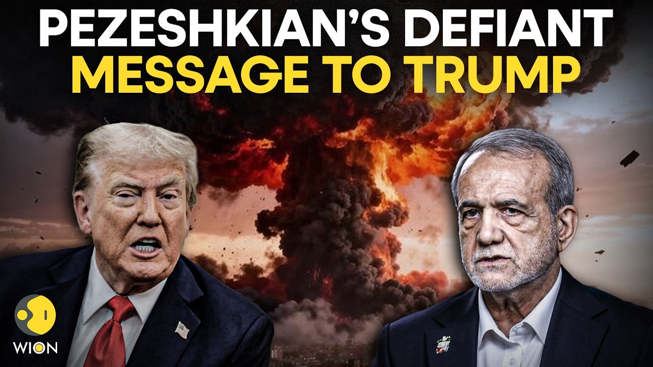 US-Iran War LIVE: Trump Warns Iran, Pezeshkian Hits Back: ‘We Will Never Bend’ | WION