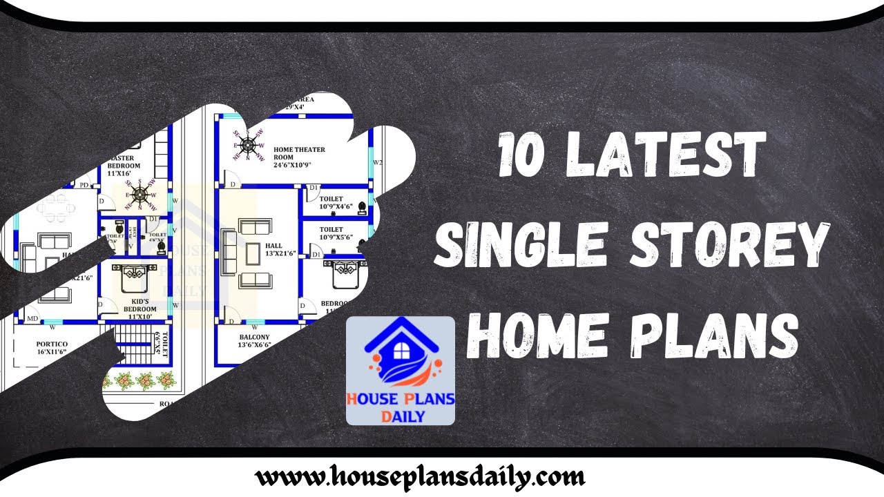 10 Latest Single Storey Home Plans | Vastu Home Designs
