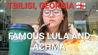 [4K 60fps] Filipino mukbang in Tbilisi Georgia local food | LULA AND ACHMA  🇬🇪