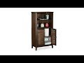 Armoire de salle de bain sur pied LAMELL Marron - Argenté - Bambou - 26 x 92 x 50 cm