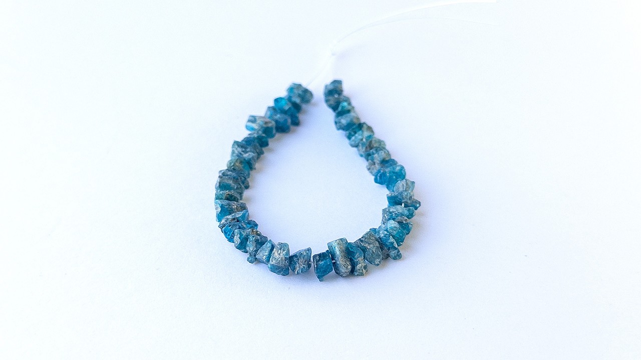 Neon Apatite | Drilled Rough | 5-6mm Bead Size | 40 Pieces | 40 Carats video