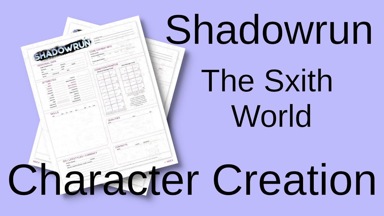 Shadowrun 6E Character Creation - How hard can it be?