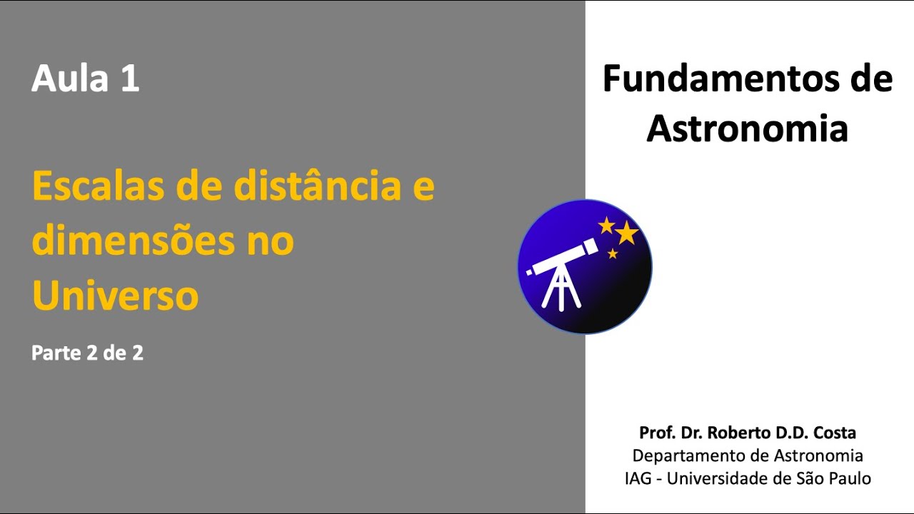 Aula 1b: Escalas de distância e dimensões em astronomia - Parte 2