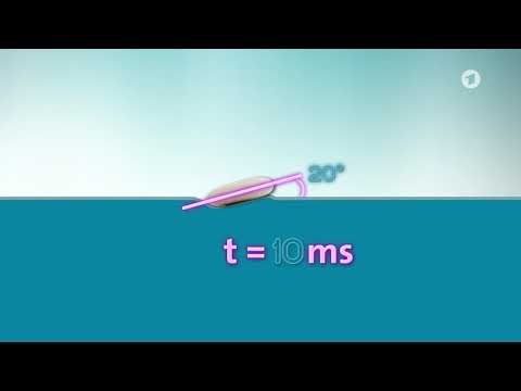 Stein über Wasser hüpfen