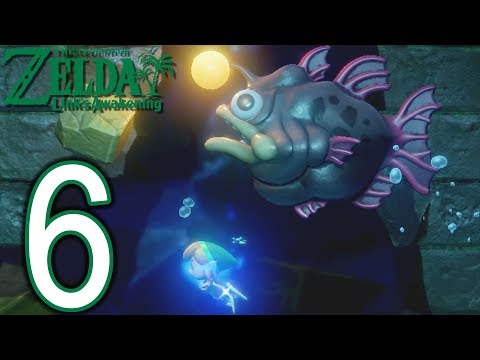 The Legend Of Zelda Link's Awakening Switch Walkthrough - Part 6 - Level 4 - Angler's Tunnel