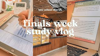law school diaries ⚖️ finals week study vlog (study schedule, highlighting system, notion set up)