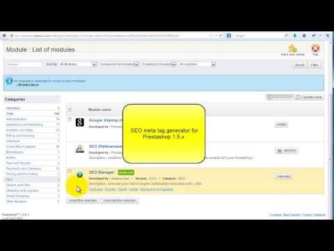 Prestashop SEO Module updated