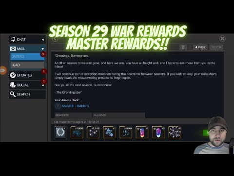 SEASON 29 WAR REWARDS!! WE FINISHED IN MASTERS...WHEW!!