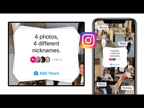 4 photos, 4 different nicknames Instagram chain story | trending Add Yours sticker | New add yours