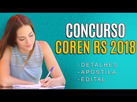 Concurso COREN RS 2018 - Edital, Inscrição e Apostila
