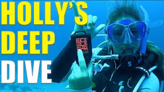 Holly's DEEPEST Scuba Dive & Swimming FROGFISH In Bonaire