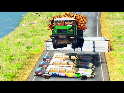 BeamNG DRIVE Indian style BUS Stunts 6 CrashTherapy