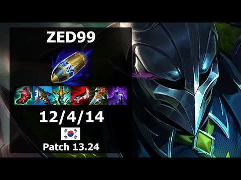 Zed99 Zed MID vs Yone| Patch 13.24 KR Challenger