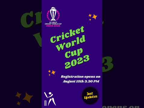 ICC Cricket World Cup 2023 | Ticket Registration | How to book tickets #cricketworldcup2023 #india