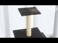 Albero Per Gatti Con Tiragraffi In Sisal Grigio Scuro 183 Cm - Foto miniatura 1