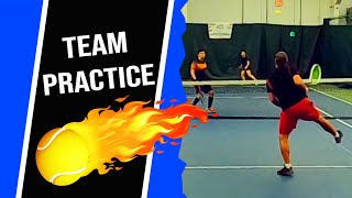 Full Send Team Practice Tennis Match / Club Tennis Doubles Action