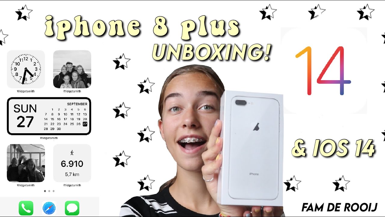 IPHONE 8 PLUS UNBOXING & DIT IS MIJN IOS14 || unboxing ||| Fam de Rooij
