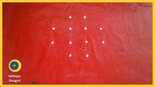 4x2x2 seq 88|sikku kolam|kolam rangoli|muggulu|rangoli|@sathiya rangoli