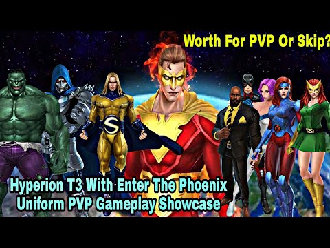 Hyperion T3 With Enter The Phoenix Uniform PVP Gameplay Showcase - Marvel Future Fight