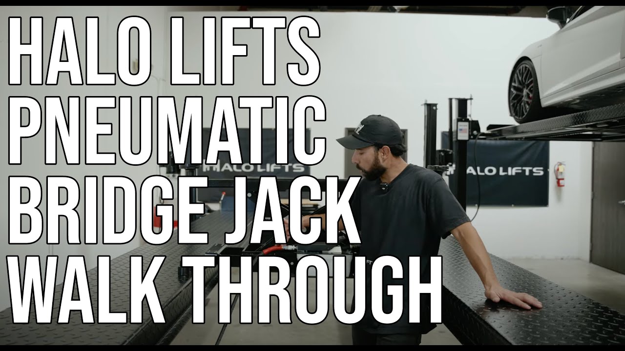 Halo Lifts Optional Pneumatic Bridge Jack for the Halo 4 post car lifts